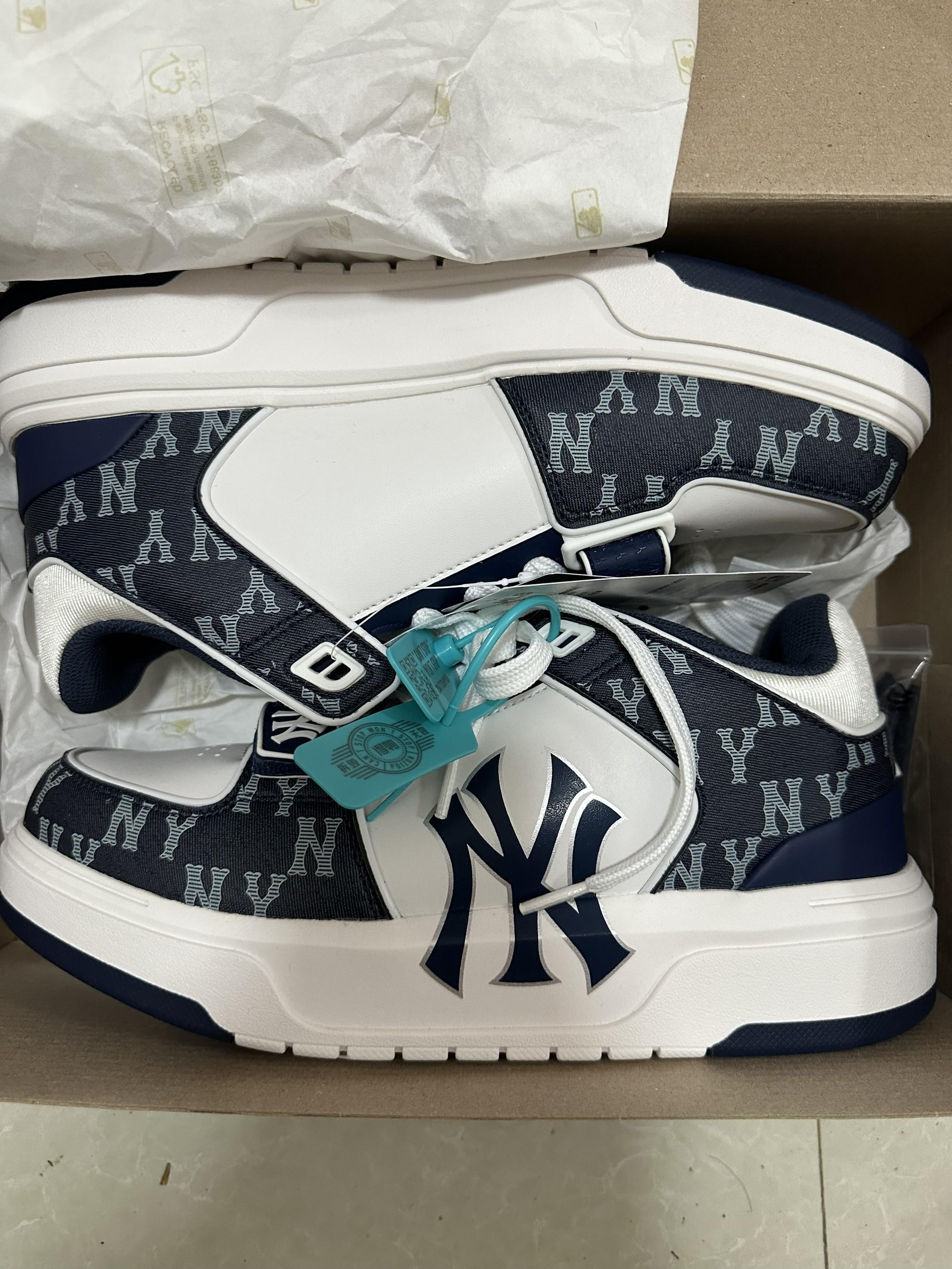 MLB 织物合成革 复古老花 防滑耐磨 中帮增高板鞋 男女同款